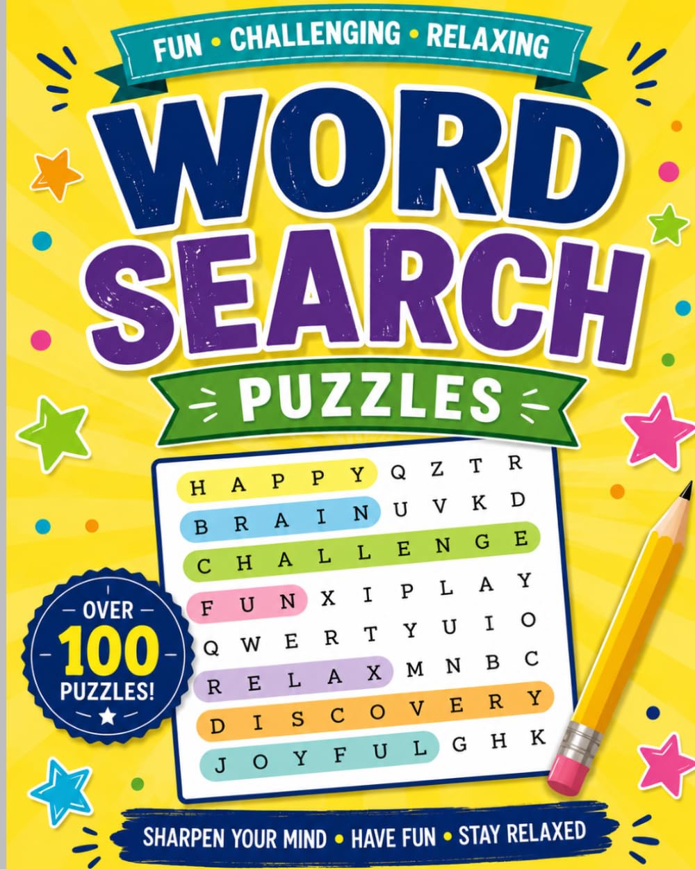 Word search puzzles over 100 puzzles for kids brain game