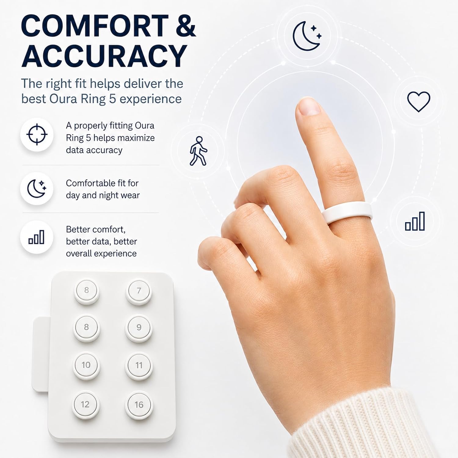Fit for Oura Ring 5 Sizing Kit,Size 6 to13 for Oura Ring Gen 5 Sizing Kit