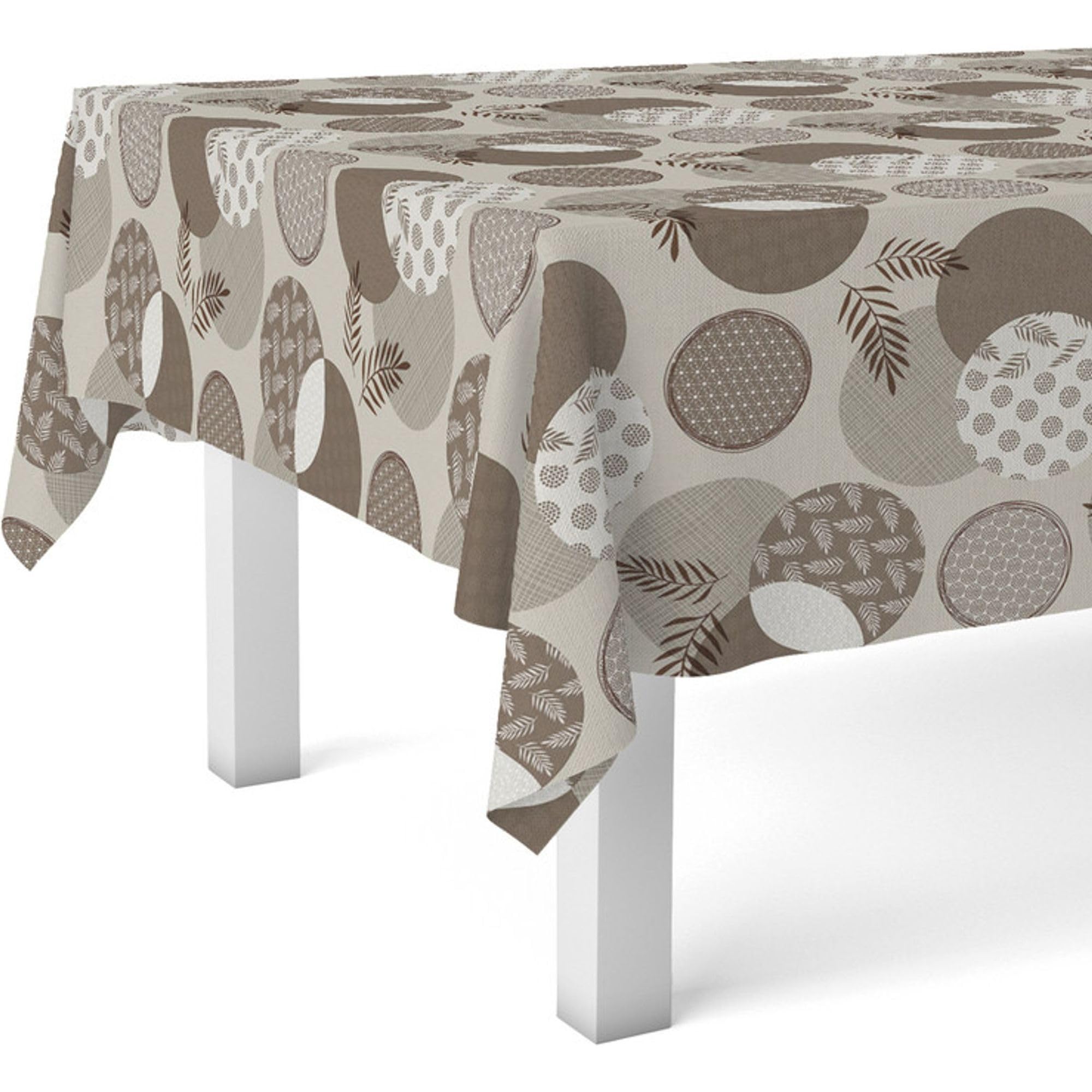 ECOMMERC3 Nappe En Toile Cirée Rectangulaire Taille 300x140 Cm - Style, Durabilité Et Facile D'entretien Pour Votre Table - Nappe En Toile Cirée Anti-Taches Et Imperméable Zen Pierres