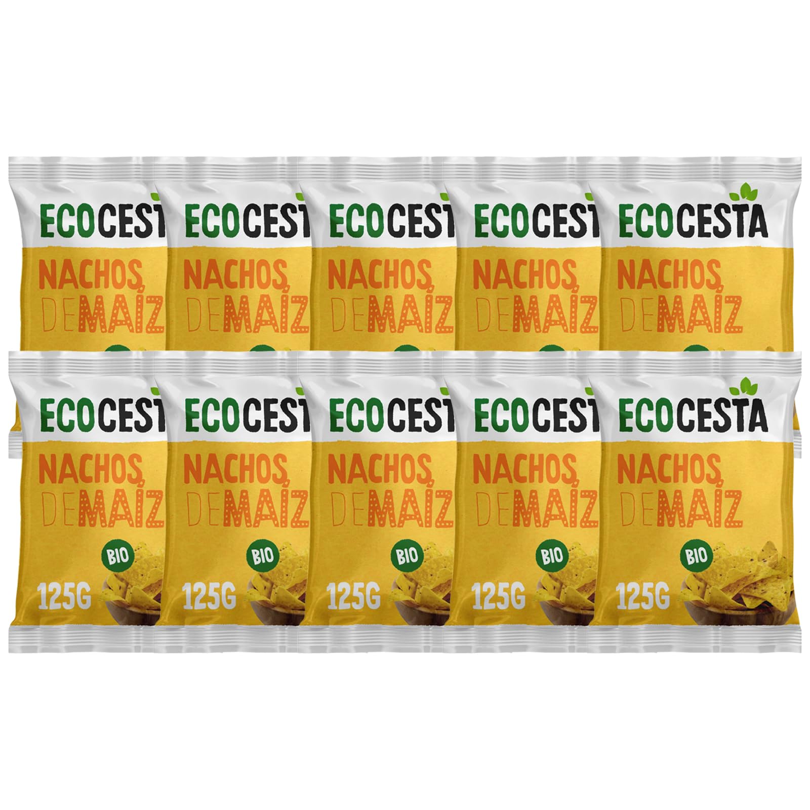 ECOCESTA MEJOR CADA DIA Mejor Cada Día Nachos de Maíz Naturales Bio (10 x 125g) 1250 g