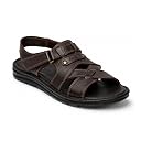 MARDI GRAS Trail (5434 D.Brown) | Men's Genuine Leather Cross Weave Comfort Sandal With Comfort Sole gallery image