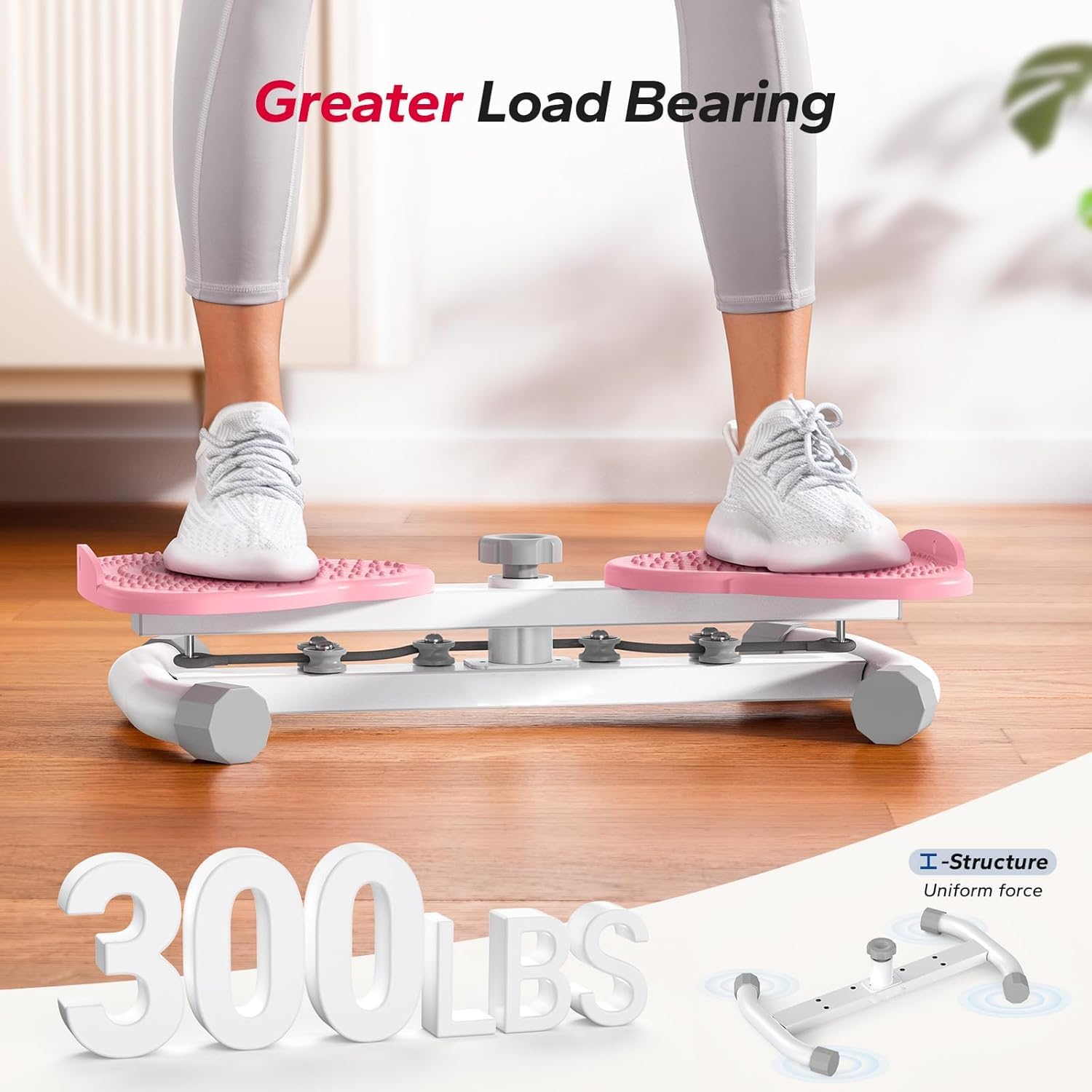 Piyu Dual Pedal Waist Twister Ab Machine with Resistance Bands | 300 lbs Heavy Duty Tummy Trimmer & Core Exercise Board | Noiseless Slimming Fitness Equipment for Women & Men | Home Gym Workout 1