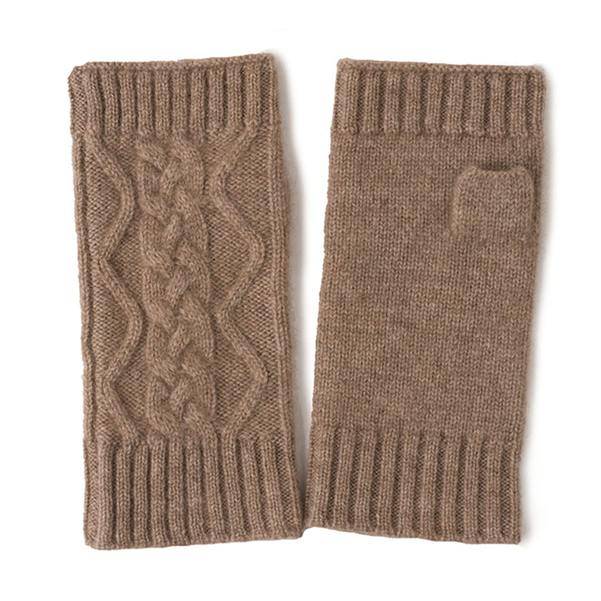Guantes Sin Dedos de Puro Cachemir para Mujeres Hombres, Guantes Invierno de Medio Dedos para Muñeca Calentadores de Manos, Suave Cálido Manopla de Sin Dedos para Regalo Parejas Purple