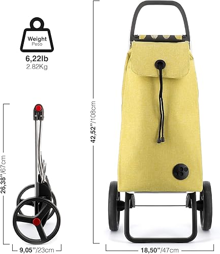 Miniatura 2 de ROLSER Carrito de compras plegable con ruedas  Carro plegable personal plegable para comestibles  Duradero y portátil  Lima