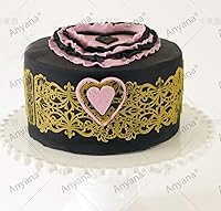 Vista 8 de Fleur de lis - Molde de encaje para tartas, moldes de encaje de silicona para decoración de pasteles, decoración de cupcakes