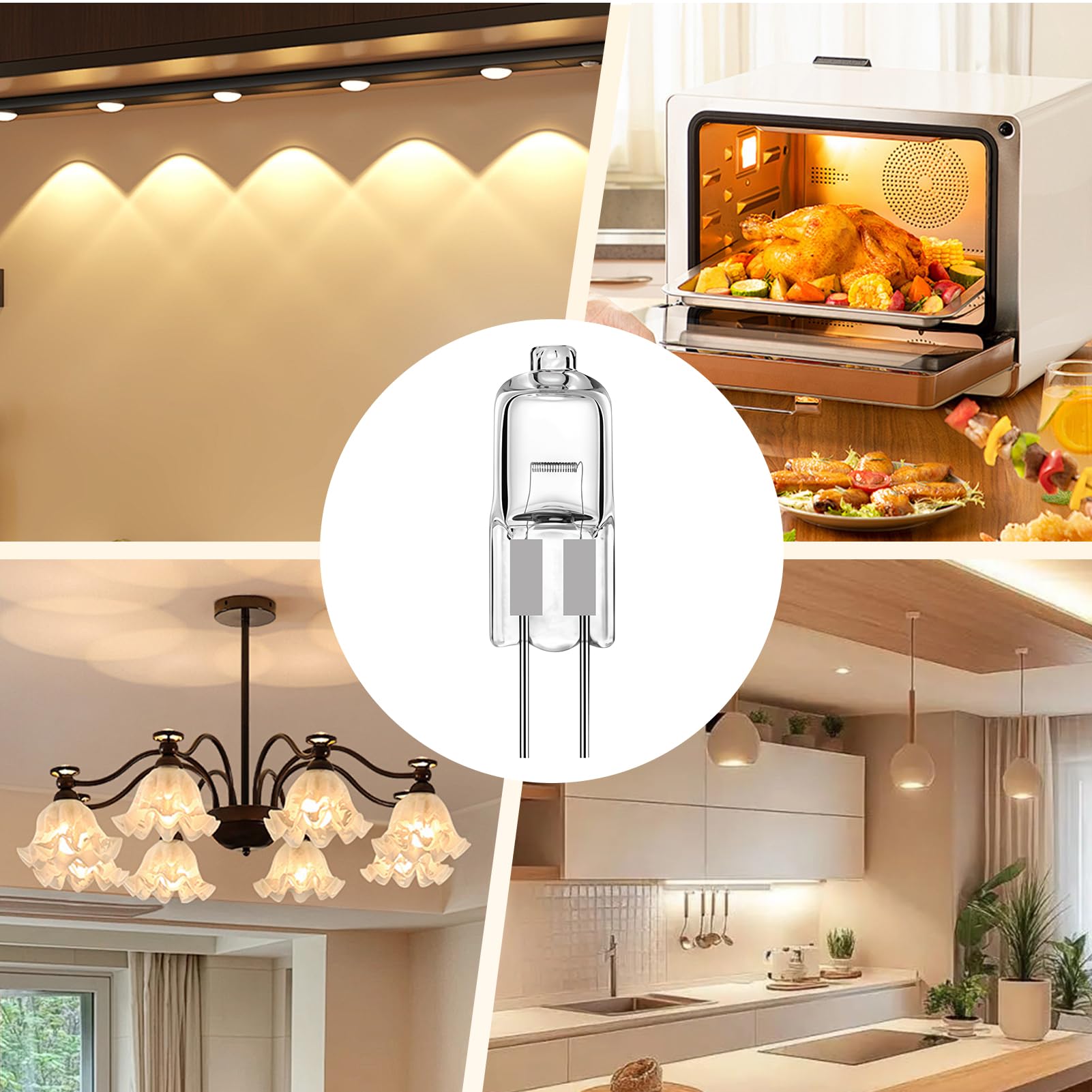 Zestaw 14 żarówek halogenowych G4, 12 V, 10 W, ciepła biel, 2800 K, 160 lm, ściemniana, do okapu kuchennego, salonu, sypialni [klasa energetyczna G]