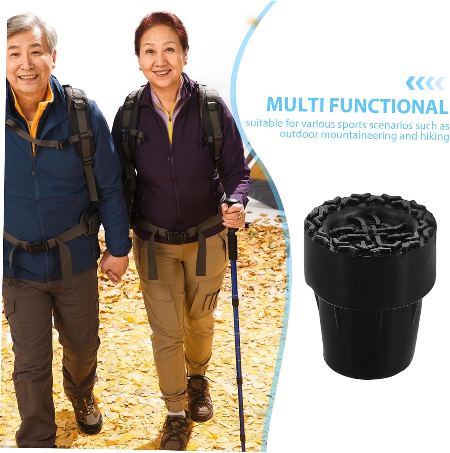 Yardwe Cane Walker Tips Durable PVC Non Slip Replacement Tips for Enhanced Stability and Comfort for Seniors Trekking Hiking and Walking Sticks Easy Installation
