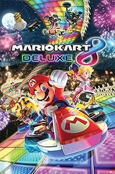 Pyramid International Deluxe Mario Kart 8" Maxi Poster, Plastic/Glass, Multi-Colour, 61 x 91.5 x 1.3 cm, Living Room