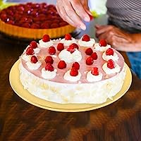 Vista 4 de Suministro de pastel para hornear pastel delicado plato de pastel redondo para pastel plato de tambor de pastel para pasteles accesorios