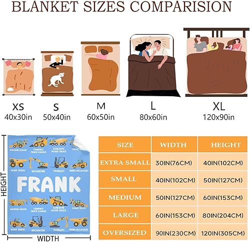 Miniatura 8 de Manta personalizada de franela de vellón con nombre, ligera, suave, bonita y acogedora para cama, sofá, viajes al aire libre, 40 x 50 pulgadas, para