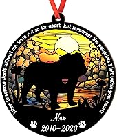 Vista 14 de Adorno personalizado para atrapasoles Bichon Frise, Bichon Frise Sun Catcher Adorno de Navidad – Regalo para perro amante, Bichon Frise 3D 2 capas