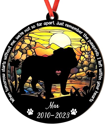 Miniatura 14 de Adorno personalizado para atrapasoles Bichon Frise, Bichon Frise Sun Catcher Adorno de Navidad – Regalo para perro amante, Bichon Frise 3D 2 capas