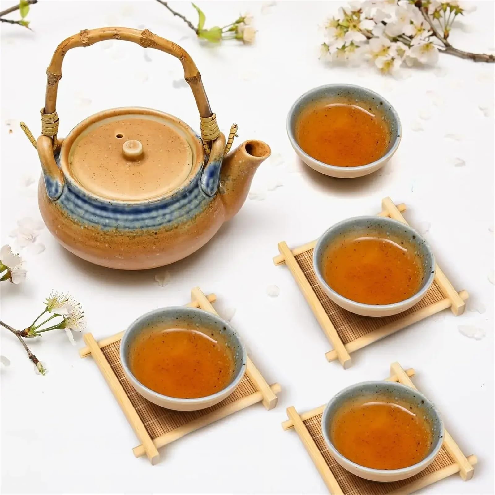 sous-Verres carrés for Tasses de thé, 4 pièces, for, café, collation, décoration la Maison, Bar Cuisine pour La Maison Le Café(9cm)