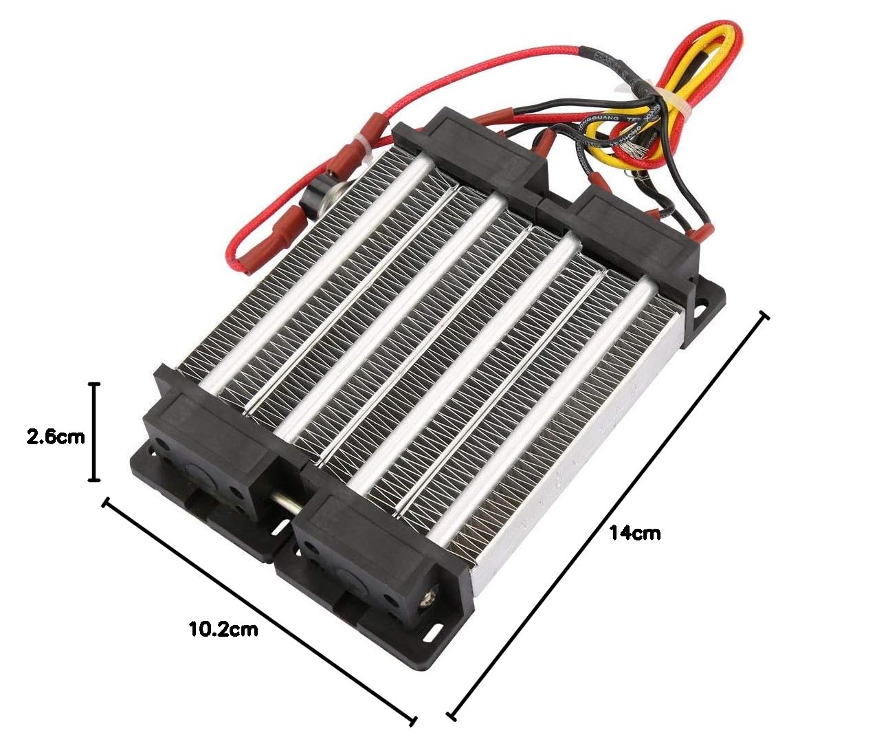 Réchauffeur D'air en Céramique éLément Chauffant Isolé 110V/220V 1000W, Adopte L'élément Chauffant en Céramique et Le Tube en Aluminium