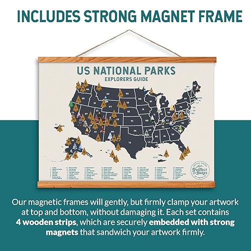Miniatura 4 de Epic Adventure Maps - Mapas de parques nacionales de Estados Unidos (24 x 17 pulgadas), interactivo de viaje, raspa y revela imágenes de los 62