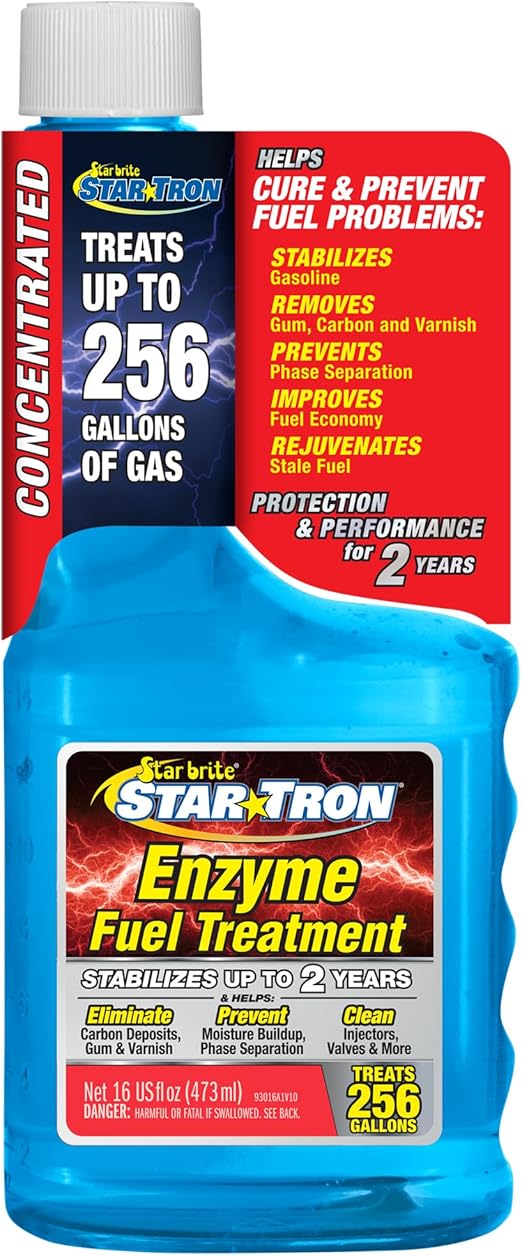 STAR BRITE Star Tron Enzyme Fuel Treatment - Concentrated Gas Formula - Treats 256 Gallons - 16 OZ (093016)