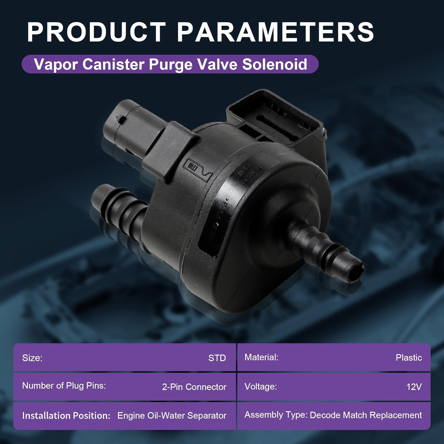 Vapor Canister Purge Solenoid Valve 06H906517AE Replacement for Audi A1 A3 A4 A5 Q3 Q5 TT Seat Skoda VW Golf Jetta Passat Tiguan 1.8/2.0TSI 06L133781M