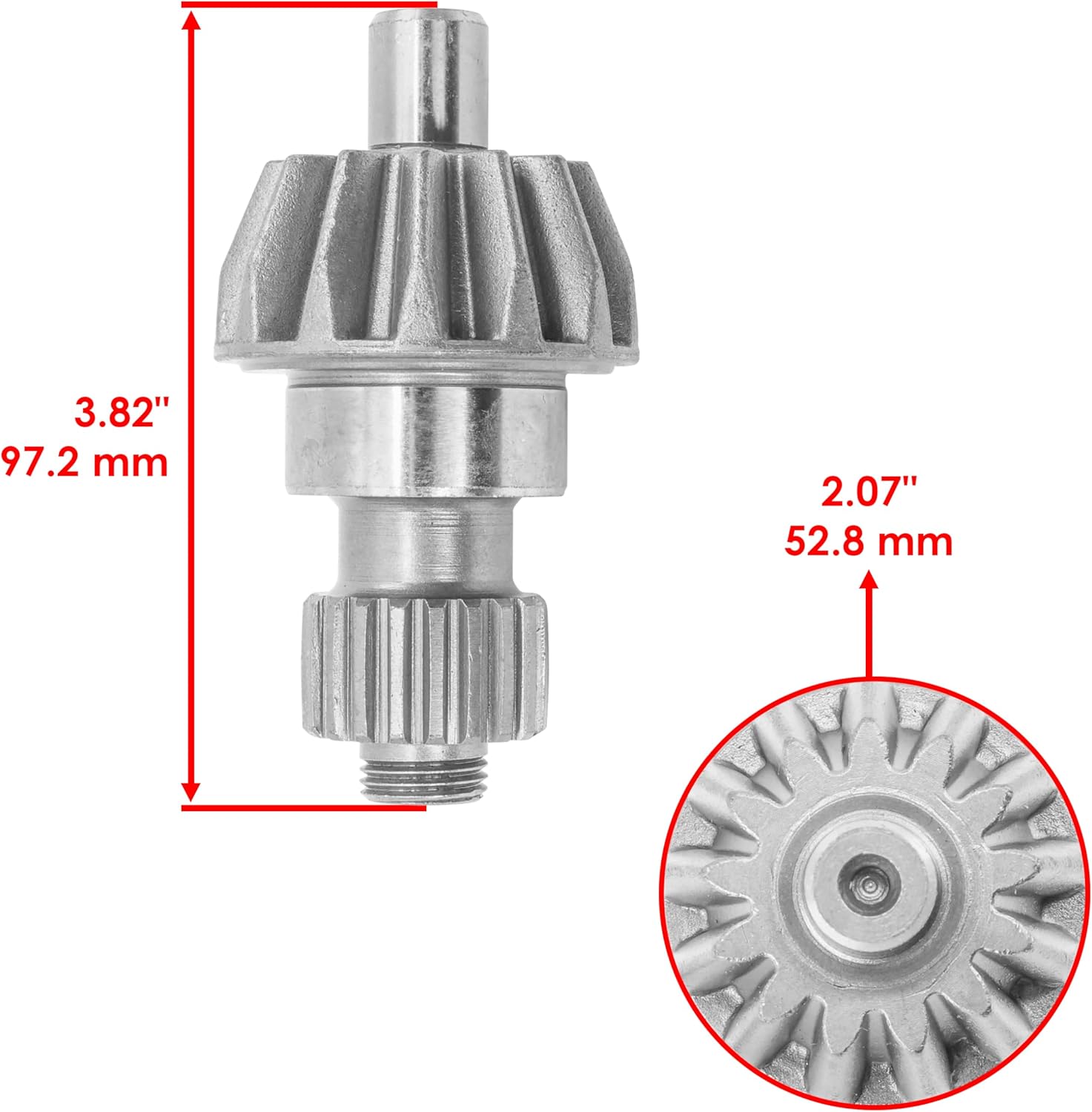 Caltric Rear Differential Ring and Pinion Compatible with Honda Foreman 520 TRX520FE 4x4 ES EPS 2020-2024 41431-HP0-A00 41421-HP5-600