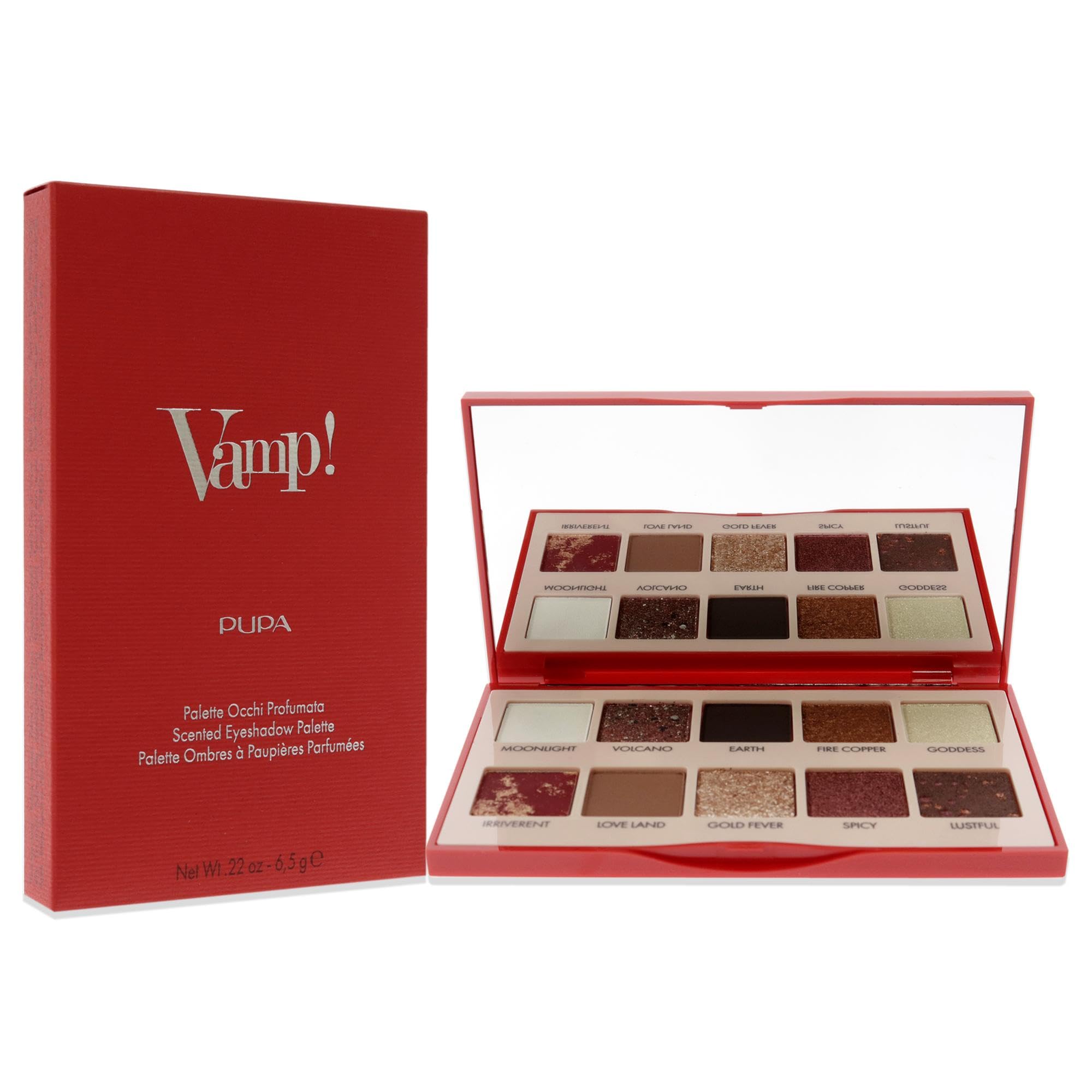 Pupa Milano Vamp! Scented Eye Palette - 001 Irriverent Red For Women 0.22 oz Eye Shadow