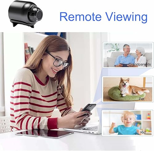 Miniatura 3 de Discreta HD 1080P WiFi cámara espía oculta con visión remota  Detección de movimiento  Grabación de video - Protege tu hogar y oficina en interiores