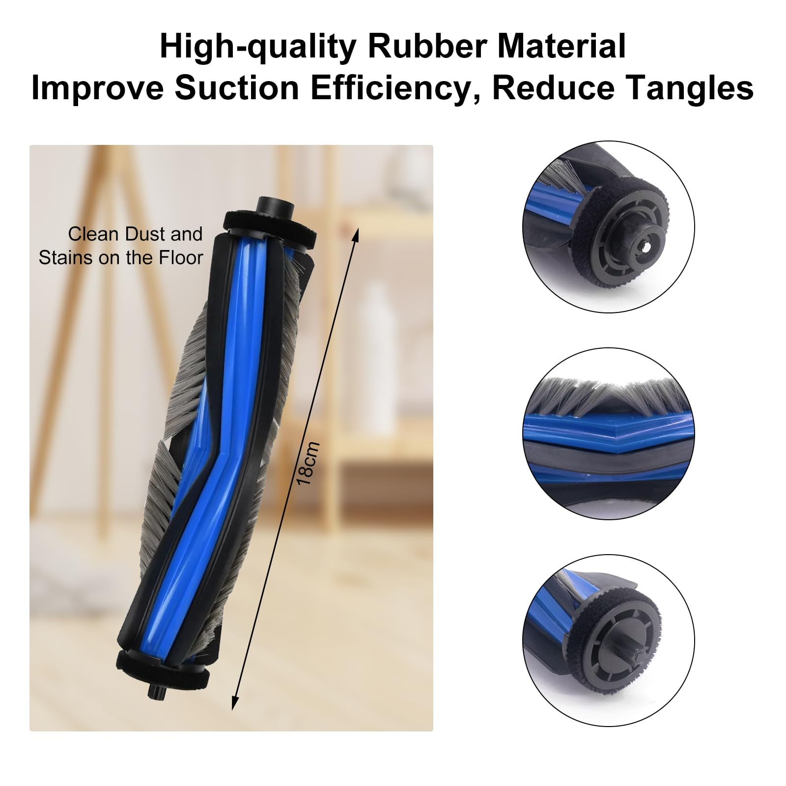 Set di accessori per aspirapolvere robot Ecovacs Deebot X11 OmniCyclone – 1 spazzola principale, 2 spazzole a rullo, 4 filtri, 4 filtro, 4 spazzole laterali, 1 spazzola per la pulizia