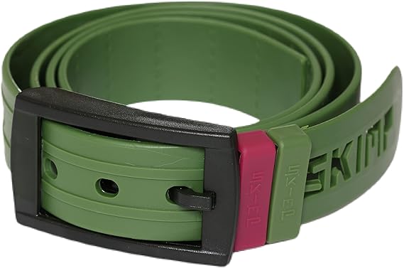 Amazon Skimp スキンプ ラバーベルト ゴルフ シリコン ゴム 金属アレルギー 汗水対策 大きい ロングサイズ ブランド ループ付 フランスブランド アーミーグリーン ベルト 通販