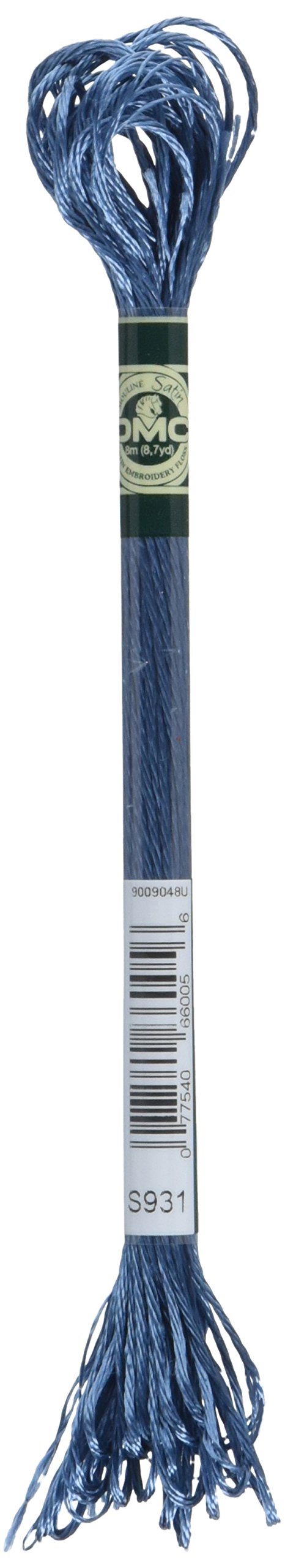 1008F-S931 Shiny Radiant Satin Floss, Antique Blue, 8.7-Yard