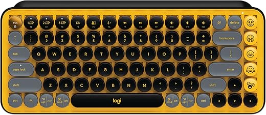 Logitech Pop Keys Mechanical Wireless Keyboard with Customisable Emoji Keys, Durable Compact Design, Bluetooth Or USB Connectivity, Multi-Device,…