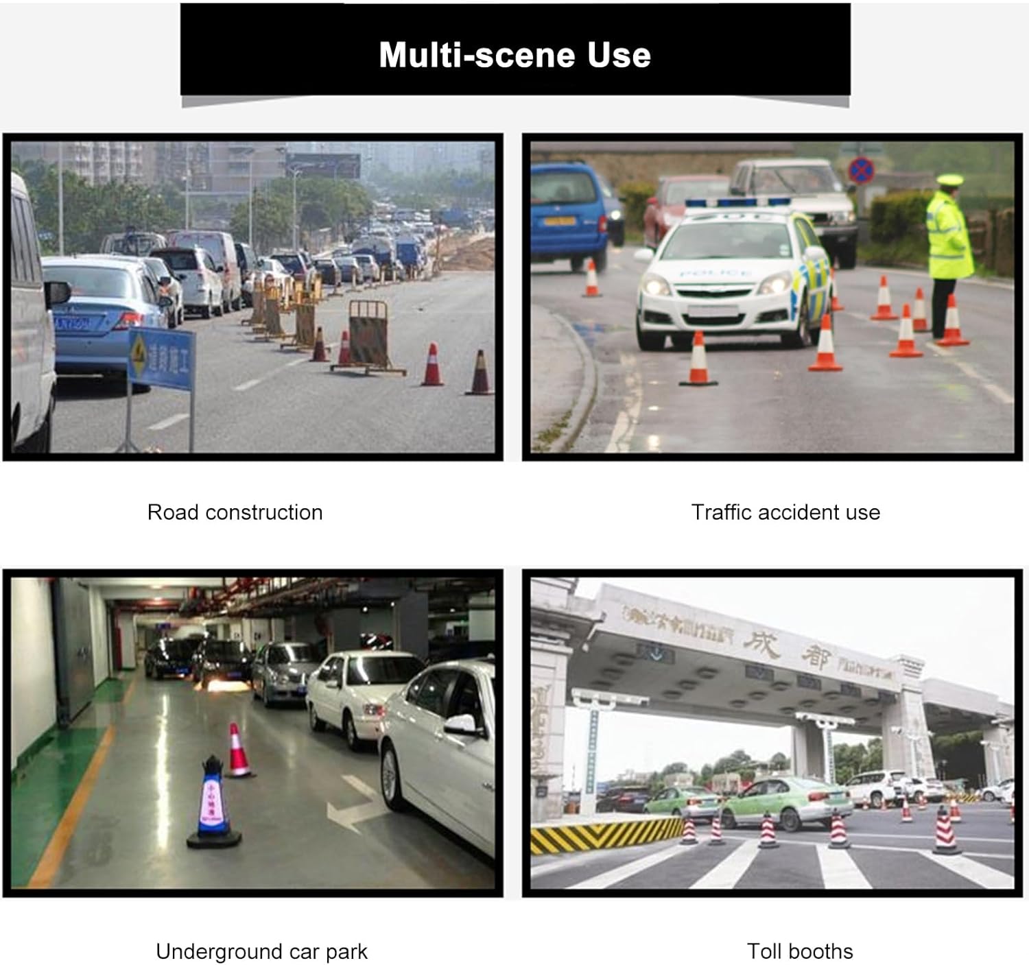 Safety Cones,Red/White Traffic Safety Cones 25 Inch H,Parking Cones with Reflective Collars,Road Construction Cones for Street Hazards Driving Training