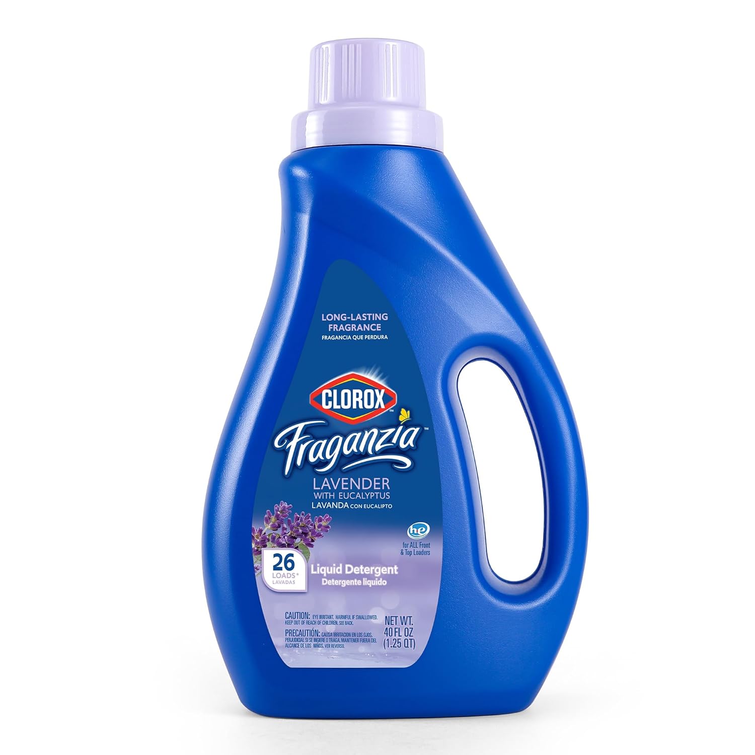 Clorox Fraganzia Liquid Laundry Detergent in Lavendar Scent - HE Compatible for All Front and Top Load Washing