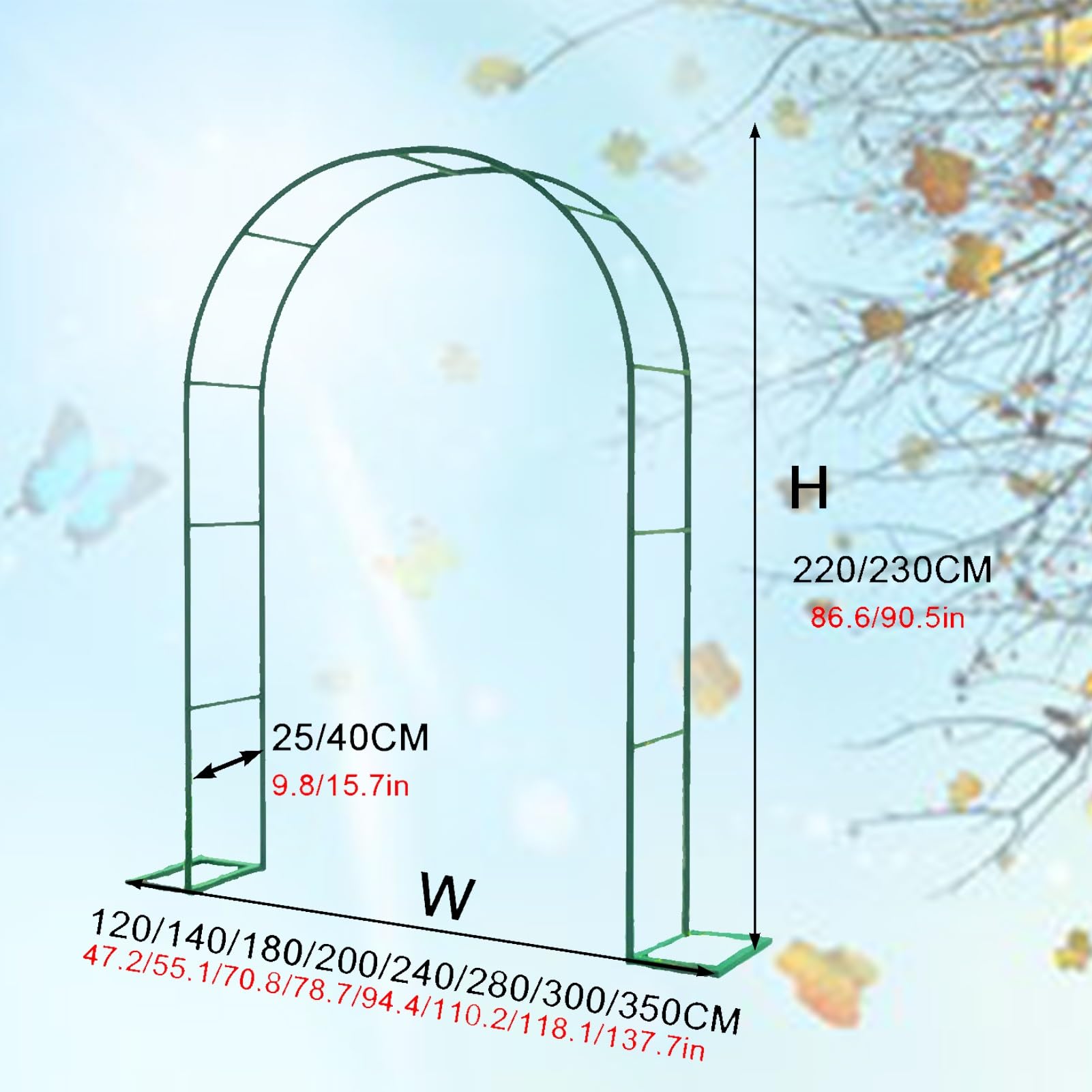 Biały metalowy łuk ogrodowy, żelazna pergola do roślin pnących, róż i winorośli, elegancka krata, na podwórko, trawnik, dekoracje ślubne i rośliny domowe, solidna konstrukcja