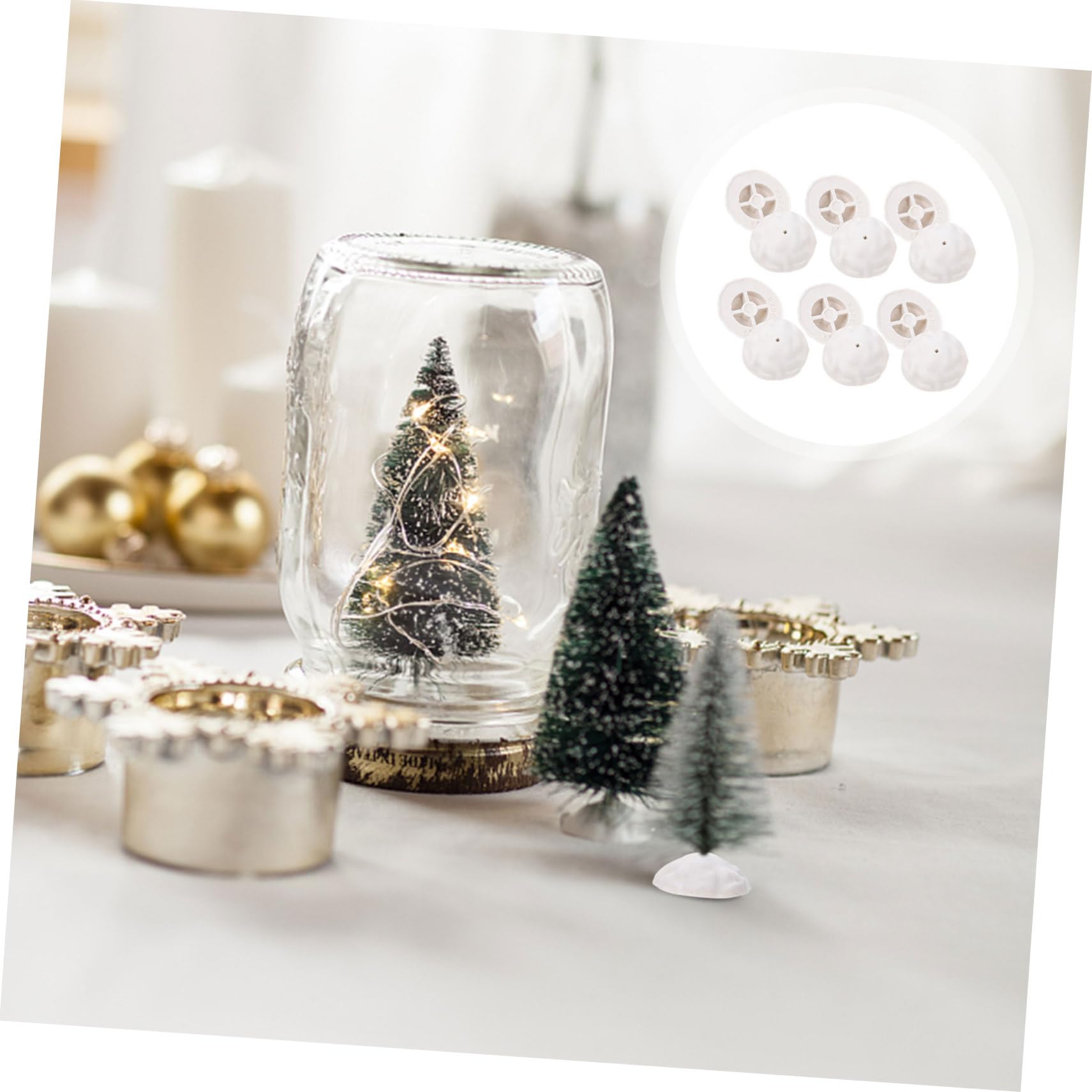 CIMAXIC Table Top Christmas Trees Resin Bases 20pcs DIY Xmas Tree Stand Bases for Craft Projects