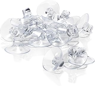 com-four® 20x Saugnapf mit Kabel-Schlitz für Lichterkette und Fenster-Dekoration - Starke Fenster-Noppen zur Fensterbefestigung für Weihnachten, Ostern, Herbst, Silvester - Saugnapfhalter Ø 45 mm