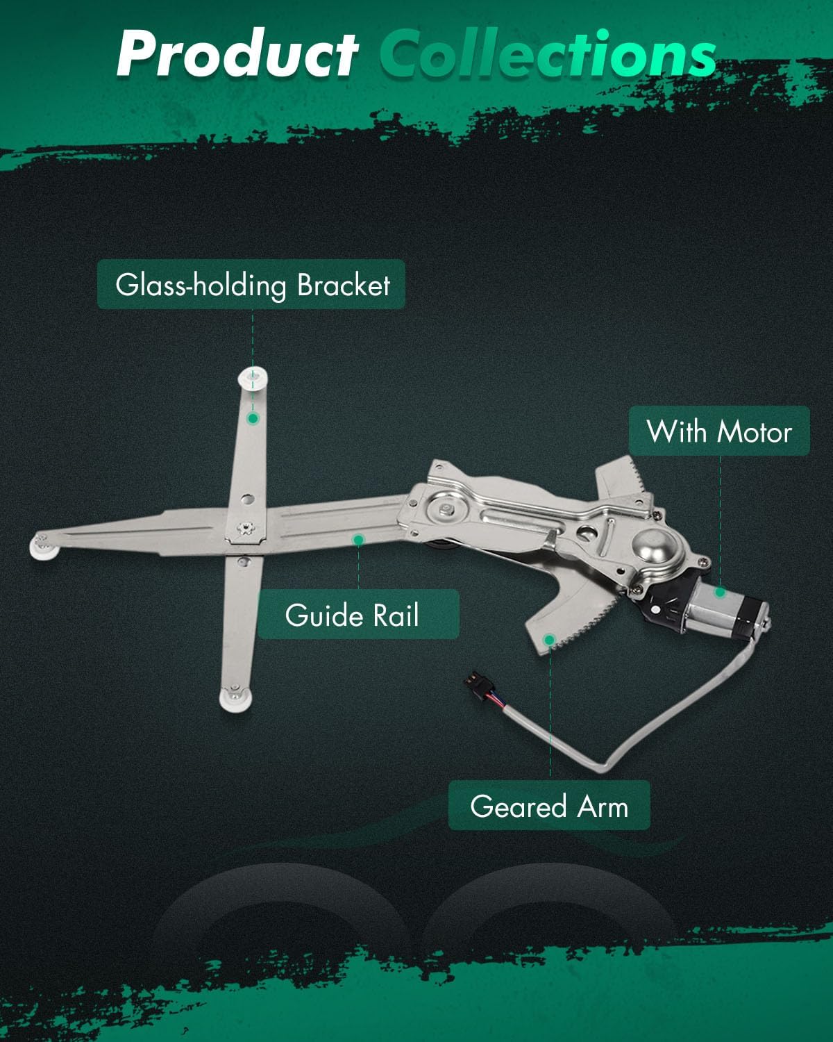 741-887 10305685 Front Passenger Side Window Regulator W/Motor Compatible For Chevrolet Camaro 1993-2002 For Pontiac Firebird 1993-2002