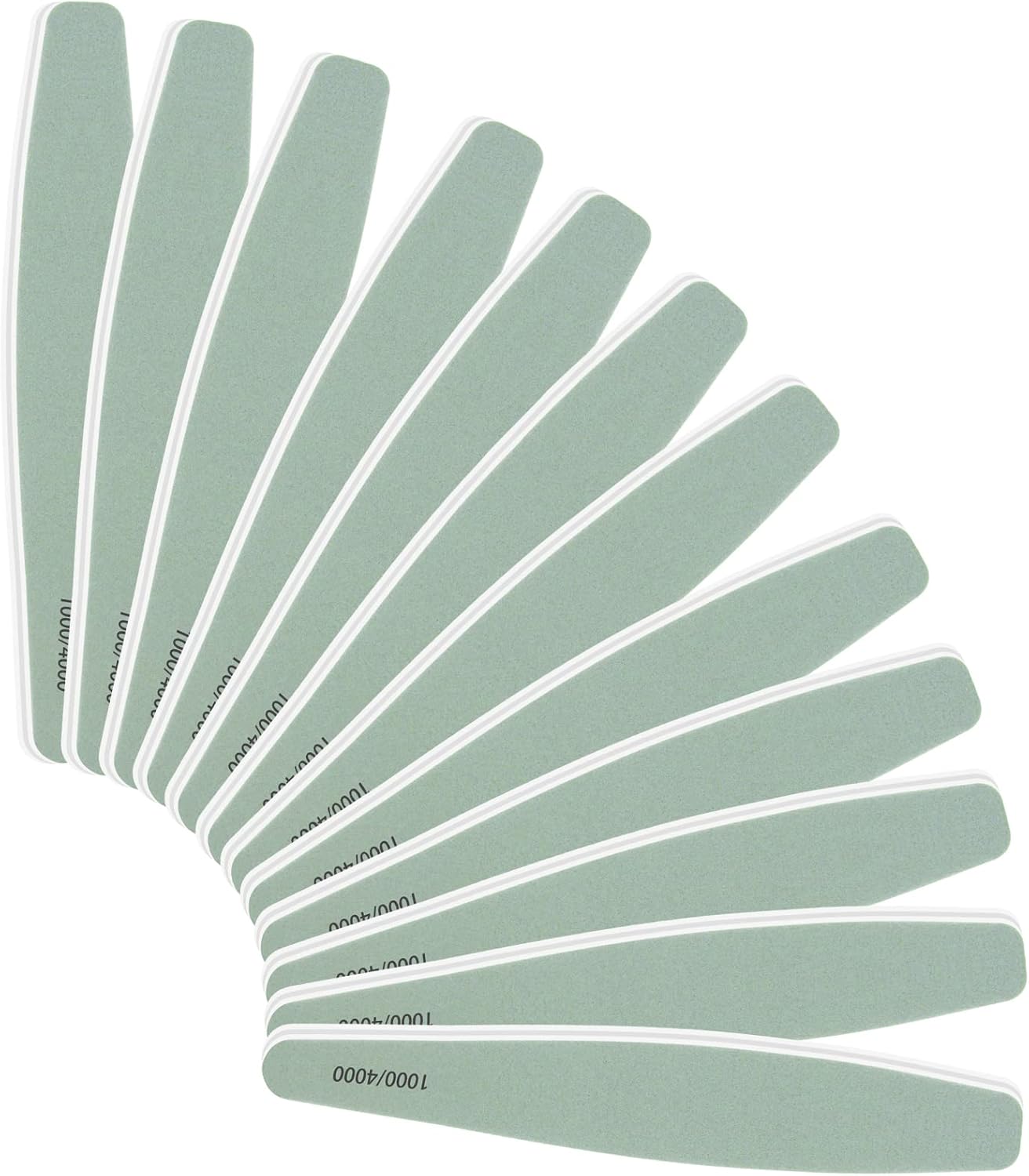 CGBE 12Pcs Professional Nail Buffer, DoubleSided 1000/4000 Grit Nail