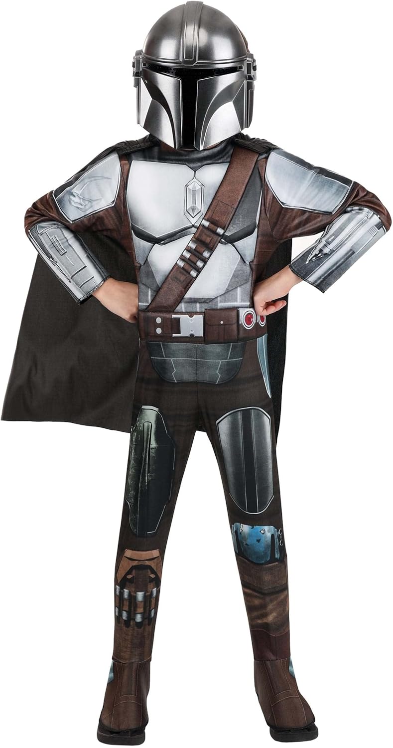 STAR WARS Boys Deluxe Mandalorian Costume, Kids Halloween Costume, Child - Officially Licensed