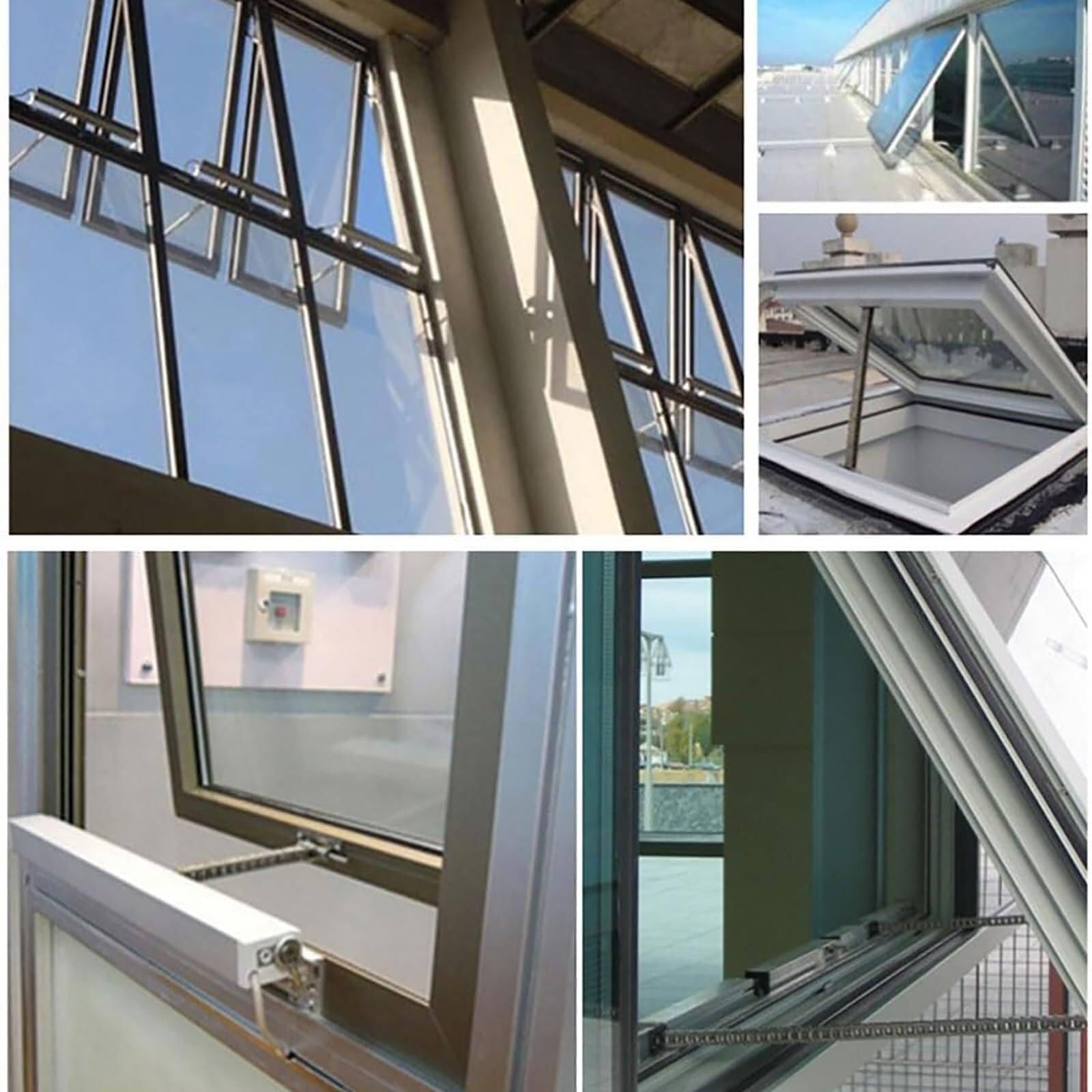 Attuatore Elettrico per Apertura Finestre, Corsa 300-800 Mm, Automatico Catena 24V, con Telecomando E Interruttore per Finestre Alte Lucernari Finestre Battente E Aperture Tetto(800mm)
