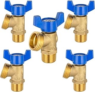 EFIELD 5-Pack Boiler Drain Valve, 3/4 inch MIP x 3/4 inch...