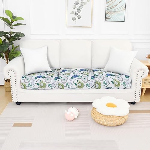 Miniatura 150 de Smiry Fundas de cojín de sofá con estampado, fundas de sofá elásticas y suaves para sofá, funda de sofá antideslizante lavable protector de muebles