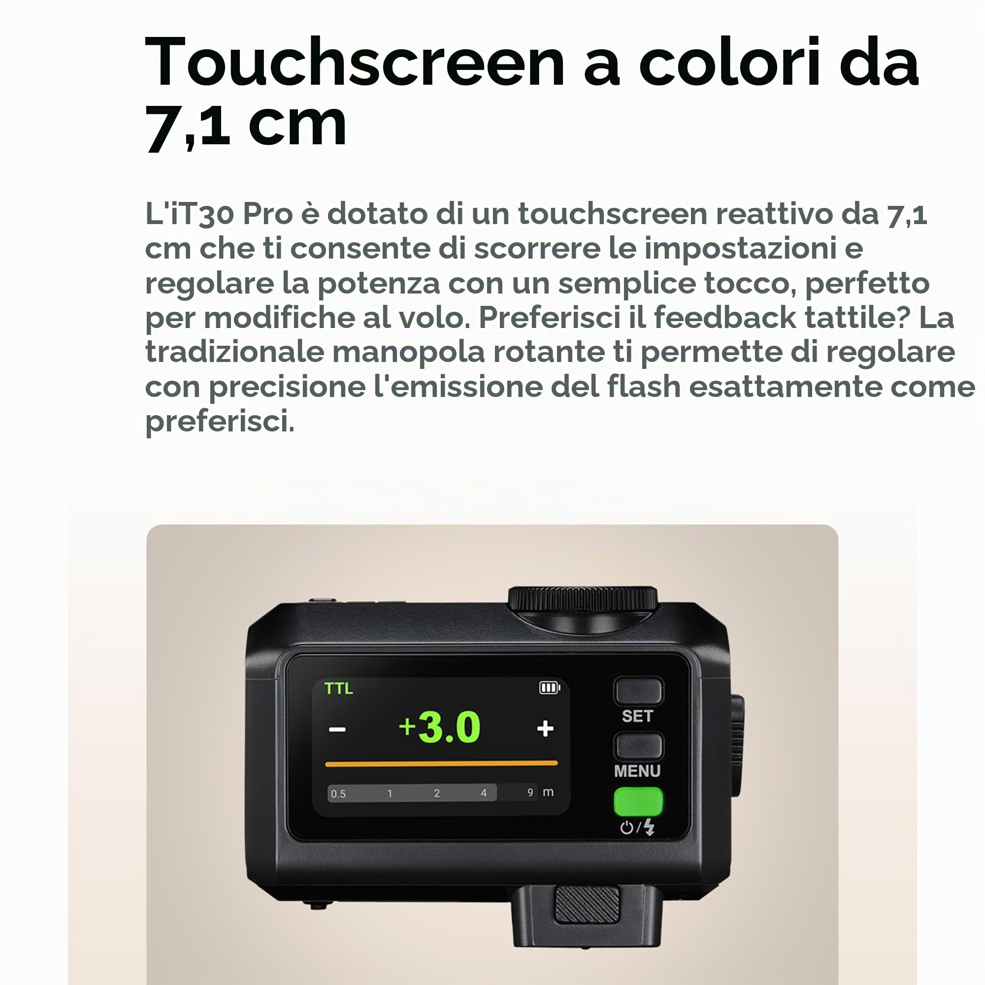 GODOX iT30Pro N TTL fotocamera flash Speedlite 2,4 GHz HSS 1/8000s GN15 con touchscreen Supporta le modalità Master e Ricevitore Diffusore incorporato per fotocamere Nikon