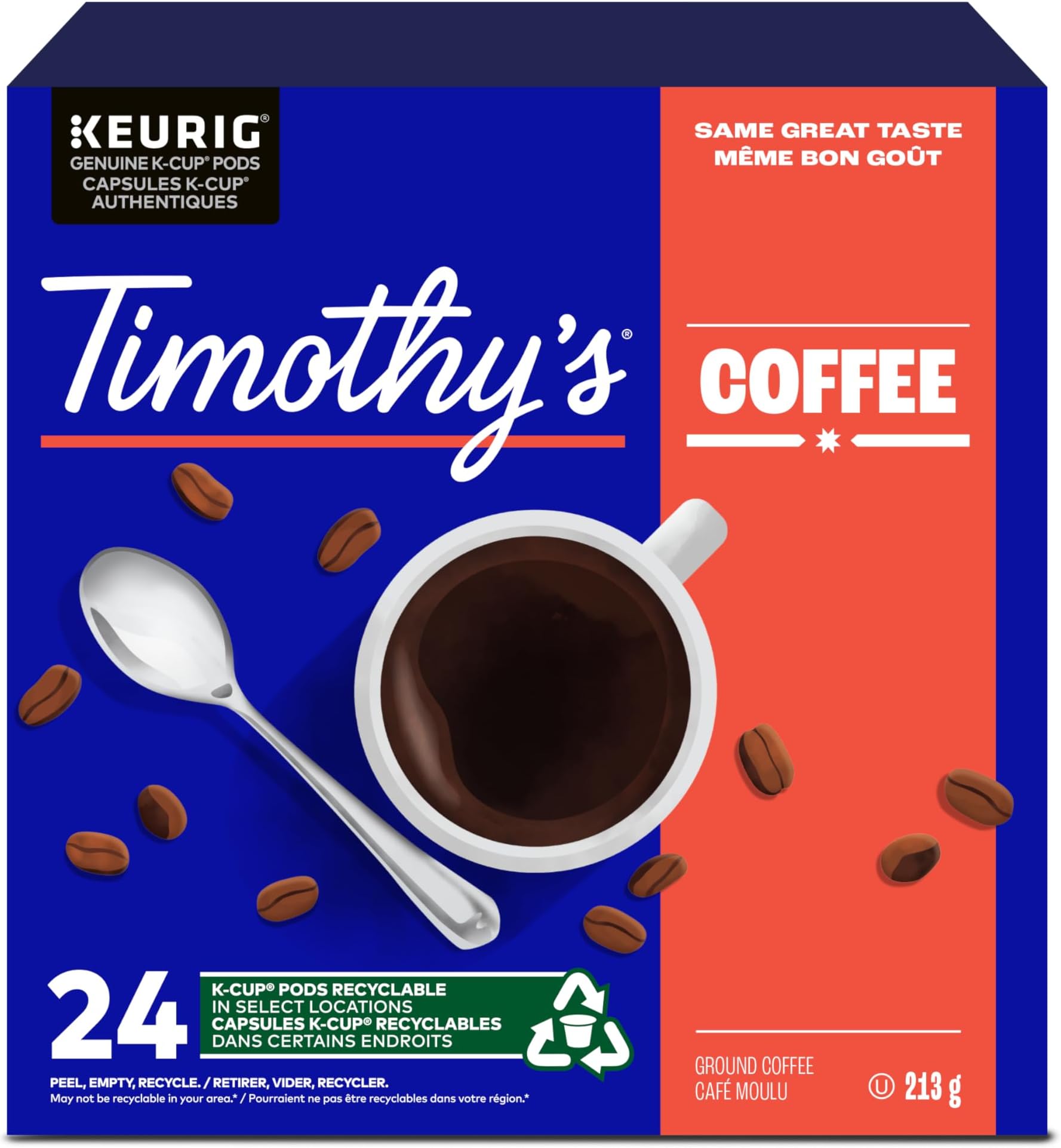 Timothy's World Coffee Rainforest Espresso K-cup for Keurig Brewers, 24 Count