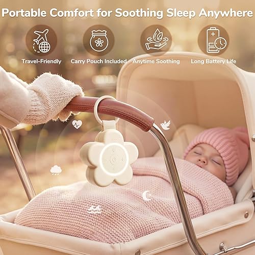 Miniatura 3 de Mom's Choice Awards 2025  Máquina portátil de sonido de ruido blanco para bebé  25 sonidos relajantes  Máquina de sonido de viaje recargable con luz