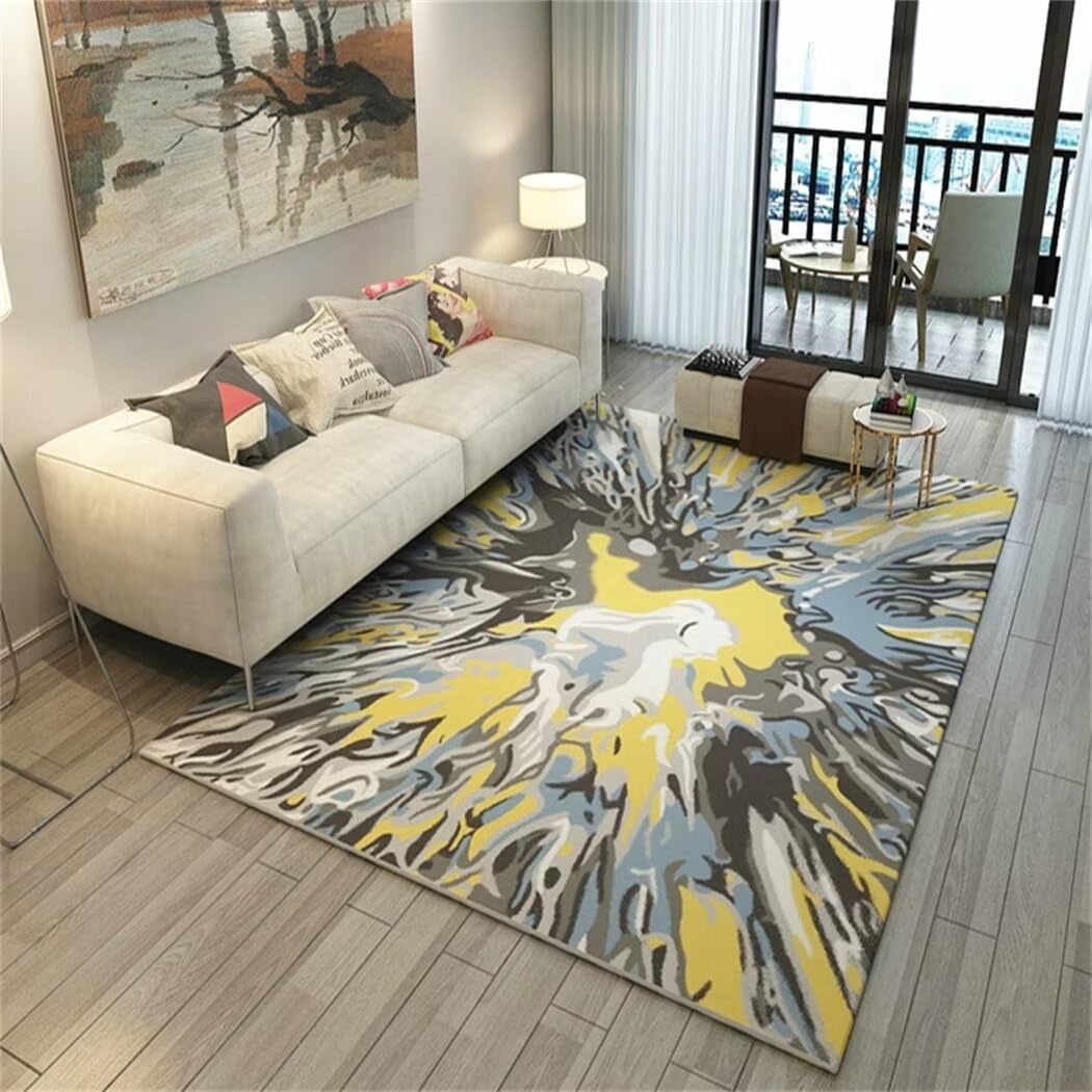 Tapis vinyl pour chambre à coucher doux grand salon design éclaboussure