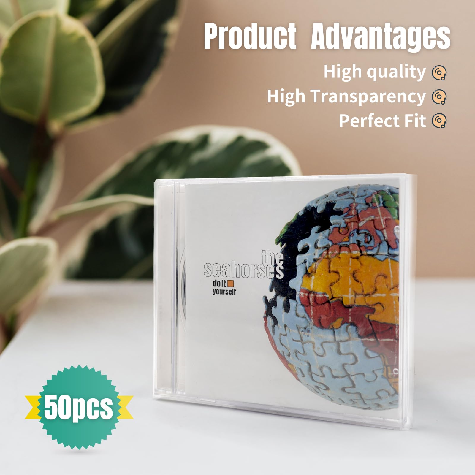 50 fundas exteriores para CD/DVD de 3 mil, de plástico, transparente, a prueba de polvo, antiestáticas, adecuadas para almacenamiento y protección de CD y DVD