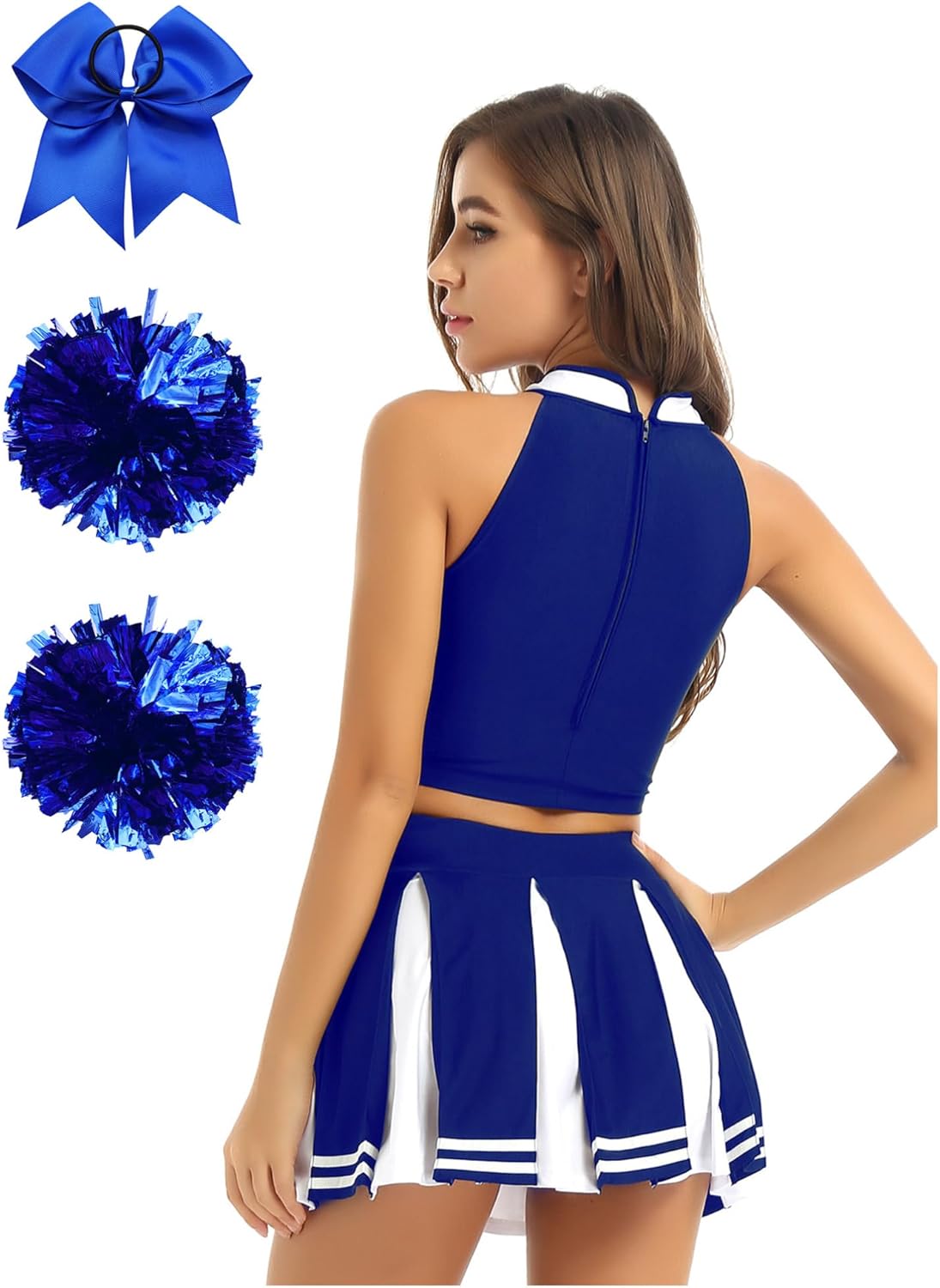 Women Cheerleading Uniform Dance Costume Adult Sports Outfit Cheer Leader Performance Costume