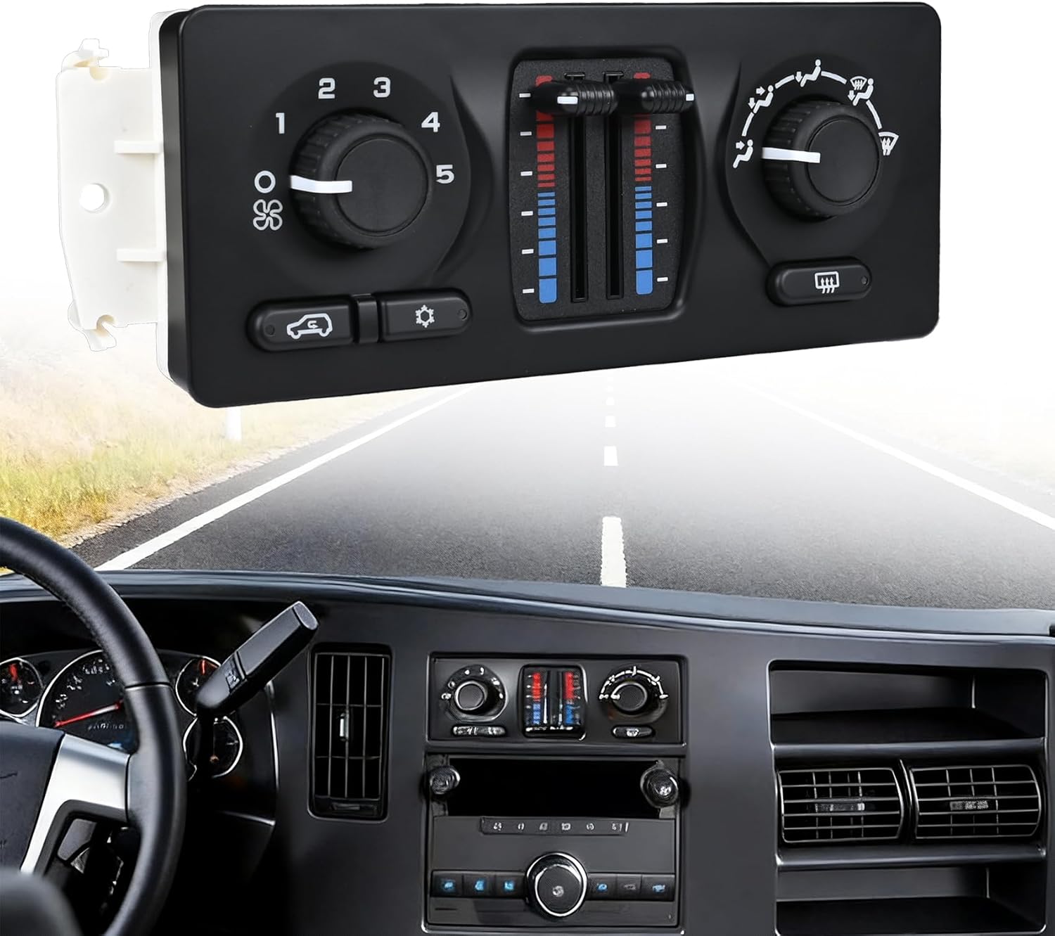 599-210XD HVAC Climate Control Module Compatible with 2002-2009 Chevy Silverado Suburban Avalanche Trailblazer Tahoe, Fit for GMC Sierra Yukon Envoy Escalade Front AC Heater HVAC Panel