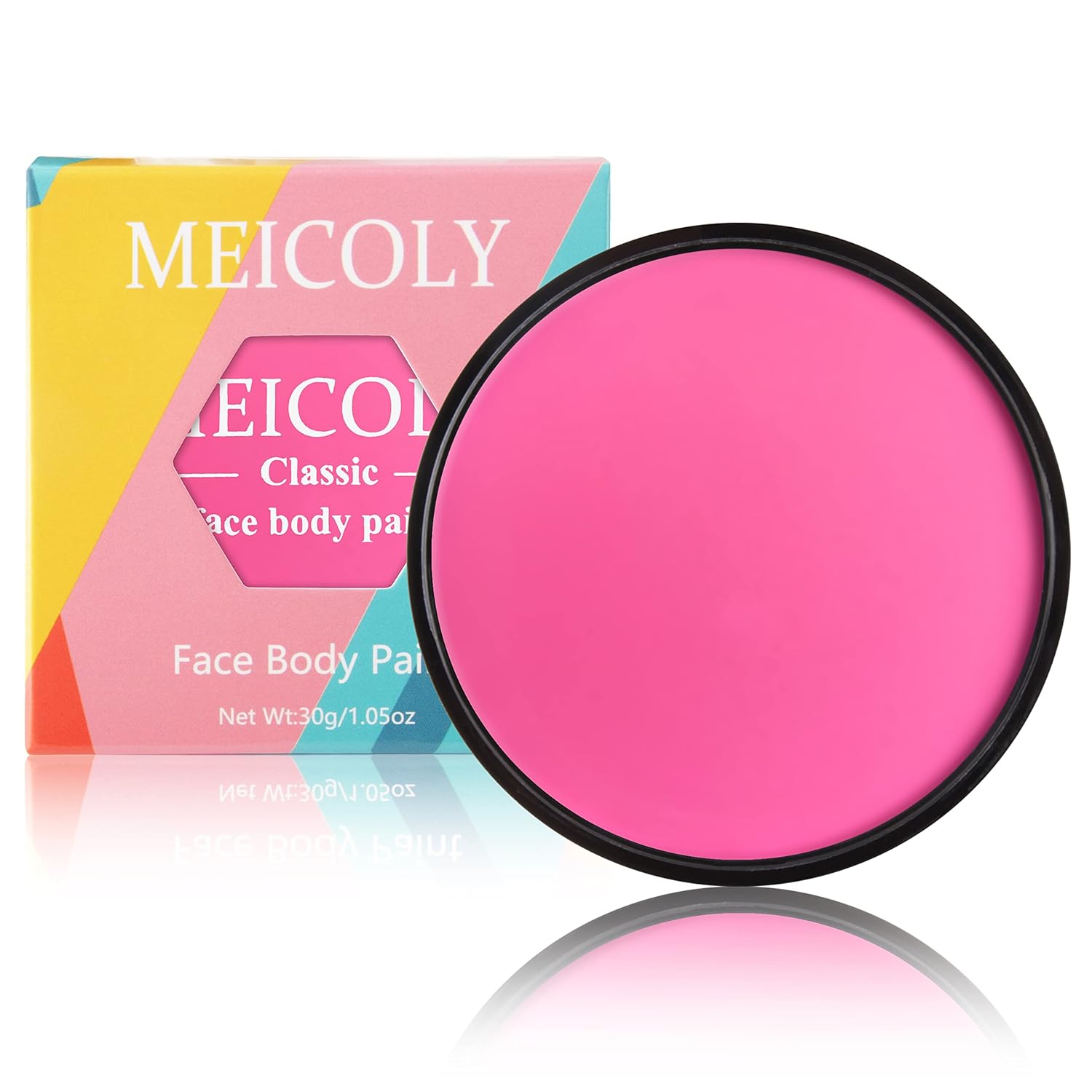 MEICOLY Hot Pink Face Body Paint,30g/1.05oz Water Based