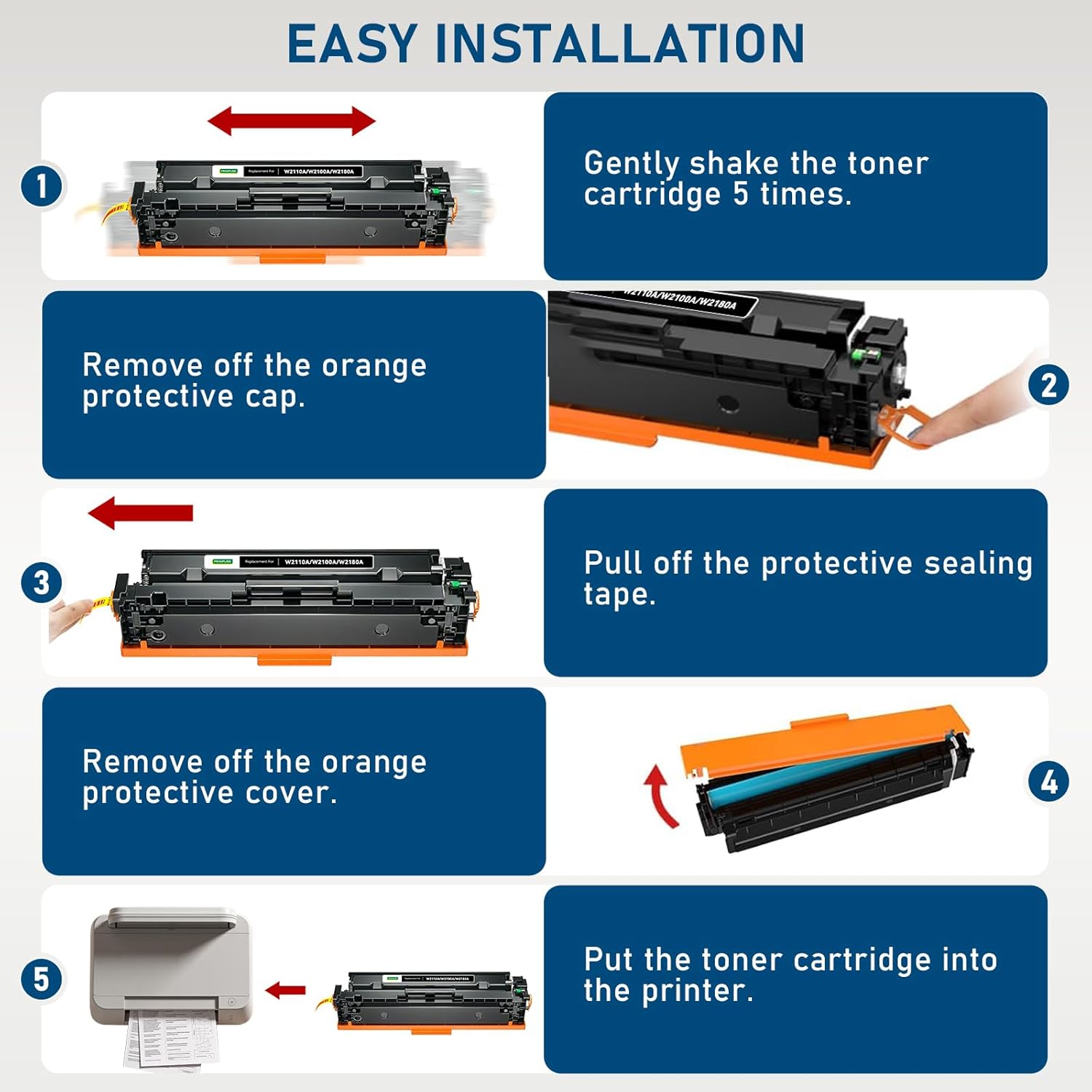 206A Magenta Toner Cartridge Compatible for HP 206A 206X W2113A W2113X for HP Color LaserJet Pro M255dw MFP M282nw M283cdw M283fdw