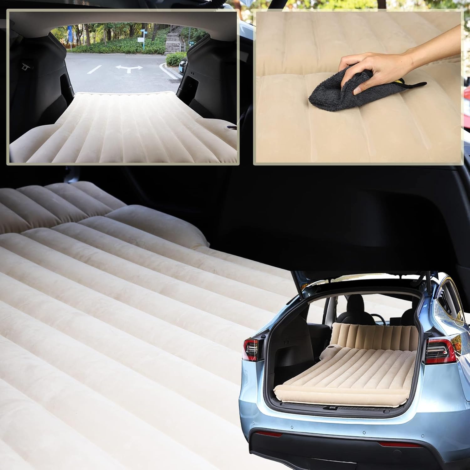 for 5 Seats Tesla Model Y (Juniper Included) 3 X S Air Mattress Inflatable Camping Mattress with Air Pump for Tesla Model Y 3 X S Accessories
