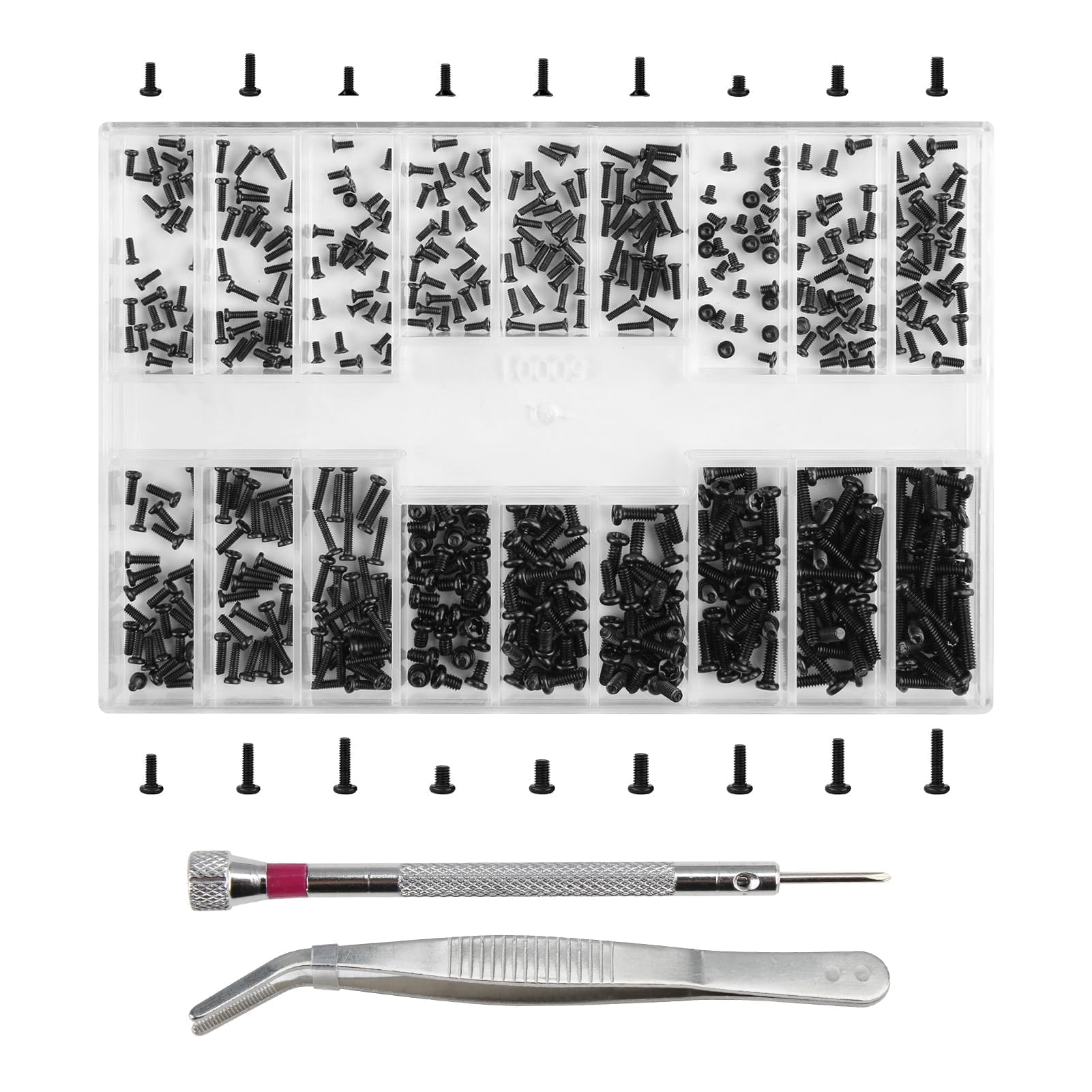 Micro Glasses Repair Kit - 500 Screws & Tools -7